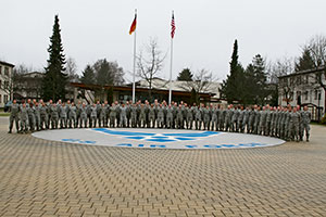 Courtesy photo Graduates pose for a photo Feb. 12 in the yard of Airman Leadership School on Kapaun.