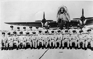 Courtesy photo A historical photo depicts members of the 435th Troop Carrier Wing posing with a C-46 Commando. The 435th TCW eventually became the 435th Air Ground Operations Wing, which will celebrate its 70th anniversary Monday.