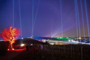 Photos by the City of Bad Dürkheim Visitors can enjoy the illuminated vineyards in Bad Dürkheim today and Saturday.