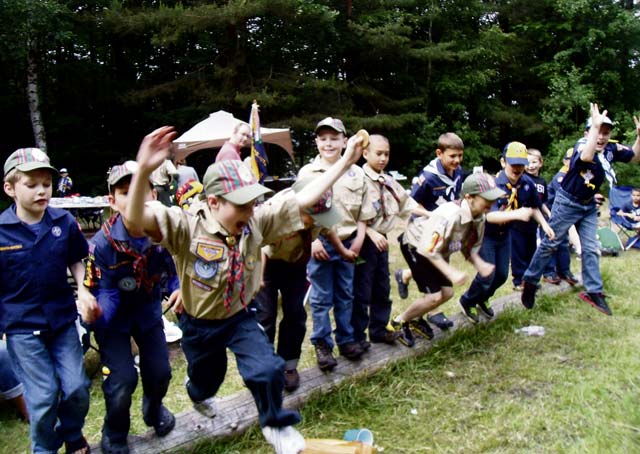 Cub Scouts celebrate their promotions during a ceremony June 1 at Camp Kachina.