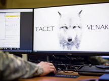 A computer monitor reads “Tacet Venari” during U.S. Air Forces in Europe-Air Forces Africa’s Tacet Venari exercise at Ramstein Air Base, July 2. Tacet Venari is latin for “silent hunt” referring to the nature of cyber warfare and cyber defense. Tacet Venari gave Airmen the opportunity to identify, detect and respond to cyber threats ranging from lesser resourced hacktivist groups to advanced large-scale entities at a nation-state level.