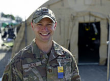 U.S. Air Force Captain Todd Locke, 786th Civil Engineer Squadron explosive ordnance disposal flight commander, poses for a photo during Operation Allies Refuge at Ramstein Air Base, Germany, Sep. 5, 2021. Locke is the director of operations and oversees all activities related to one of the Pod’s housing evacuees from Afghanistan on Ramstein’s flightline. This includes packaging/distribution of food, security, and general day-to-day events. (U.S. Air Force photo by Senior Airman Caleb S. Kimmell)