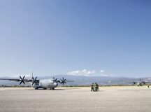 A C-130J Super Hercules, assigned to the 37th Airlift Squadron, and a Bulgarian C-27J Spartan take part in an aerial demonstration for local media outlets during Thracian Summer 2024, August 24, 2024, in Plovdiv, Bulgaria. Thracian Summer is held annually, and provides the opportunity for the U.S. and Bulgarian air forces to train and hone operational and tactical skills alongside our Bulgarian Allies. (U.S. Air Force Photo by Senior Airman Renan Arredondo)