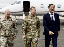 Supreme Allied Commander Europe Gen. Christopher Cavoli, Commander Security Assistance Group - Ukraine, Lt. Gen. Curtis Buzzard and NATO Secretary General Mark Rutte (left to right). Courtesy photos