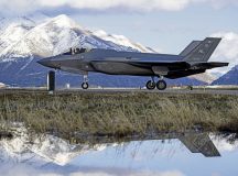 Capt. Melanie Kluesner, F-35A Lightning II Demonstration Team pilot and commander, taxis off the runway after being certified on her aerial demonstration by the 388th Wing commander at Hill Air Force Base, Utah, Feb. 22, 2024. Upon wing commander certification, the F-35 Demo Team pilot is required to complete the Air Combat Command Heritage Flight Training Course. (U.S. Air Force photo by Staff Sgt. Kaitlyn Ergish)